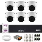 Kit 6 Câmeras Intelbras VHL 1120 D HDCVI Lite HD 720p Lente 3.6mm Visão Noturna 20m + Dvr Intelbras MHDX 1108-C 8 Canais + HD 1TB