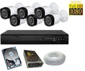 Kit 6 Cameras Segurança 1080 Full Hd 2 Mp Dvr 8 Canais Multi Hd 8ch Alta Resolução c/ Acessórios