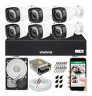 Kit 6 Câmeras Segurança Ahd E Dvr 8 Canais Intelbras Com Hd