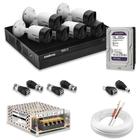 Kit 6 Câmeras Segurança Intelbras Full Hd 1080p Com Dvr Mhdx 1208 1080p Com HD 1TB Purple Completo