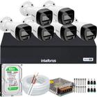 Kit 6 Cameras Segurança Intelbras VHD 3220b+ Microfone Audio Full Color 1080p Dvr Mhdx 3008c 500GB