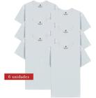 Kit 6 Camisetas Masculinas Confort Fit Básicas Algodão Premium