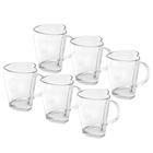 Kit 6 Caneca De Vidro Coração Grosso Café Cappuccino Liso 240ml - Class Home