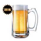 Kit 6 Canecas Cerveja Chopp Vidro 380 ml Copo Bares Drinks