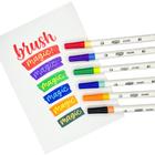 Kit 6 Caneta Brush Pen Magica Ponta Dupla EVOKE BRW