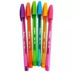 Kit 6 canetas esferográficas coloridas multiuso - Filó Modas
