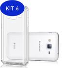 Kit 6 Capa Case Transparente Antichoque Samsung J7 Metal J710
