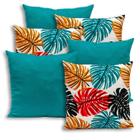 Kit 6 Capas de Almofada Lisa e Estampada 40x40cm Zíper Gorgurinho