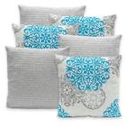 Kit 6 Capas de Almofadas Piquet 40x40 Com Zíper Favinho Decoração