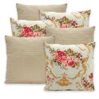 Kit 6 Capas de Almofadas Piquet 40x40 Com Zíper Favinho Decoração