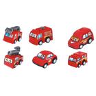 Kit 6 Carrinhos Fricção Resgate Bombeiro Brinquedos Coleção - Shinny Toys