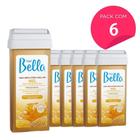 Kit 6 Cera Depilatória Roll On Depil Bella Mel Refil 100g