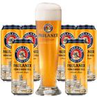 Kit 6 Cerveja Paulaner Munchner Hell Lata 500ml+Copo Oficial