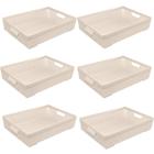 Kit 6 Cestos Organizadores Juta A5 2 L Bege 24x16,5x6,5 Cm - Jaguar