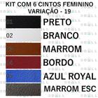 Kit 6 Cintos Feminino Basico De Fivela Oval Retro Fino, CF12