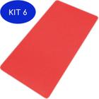 Kit 6 Colchonete Academia E Ginastica 1,10X0,50 - Vermelho