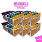 Kit 6 colmeias organizadoras g (10x25x35) para camisetas 6g - pupilar