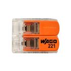 Kit 6 Conectores Wago 6mm 2 Vias Emenda Linha 221