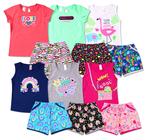 Kit 6 Conjunto Infantil Feminino Roupa de Verão Menina