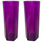 Kit 6 Copo Acrílico Long Drinks Festa Formatura 350Ml Roxo