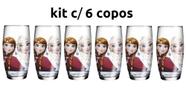 Kit 6 Copo De Vidro Frozen Disney Long Drink 430ml Nadir