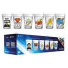 Kit 6 Copos Americanos da Liga da Justiça 190ML com Caixa