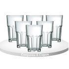 Kit 6 Copos de Vidro 350ML Transparente e Resistente