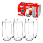 Kit 6 Copos Long Drink 300ml Vidro 6 Peças Transparente Agua Suco Refrigerante Drinks Nadir