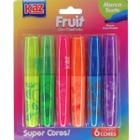 Kit 6 Cores Caneta Marca Texto Cheirinho de Frutas Fruit