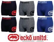 Kit 6 Cueca Boxer Sem Costura Microfibra Ecko Unltd Adulto