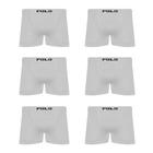 Kit 6 Cueca Polo Star Boxer Box Masculina Branco