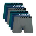 Kit 6 Cuecas Boxer Adulto Lupo Original Masculino Microfibra Confortável 671