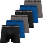 Kit 6 Cuecas Boxer Reebok Cueca Microfibra Masculina Box Sem Costura Original