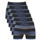 Kit 6 Cuecas Zorba Boxer Listrada 847 Preto