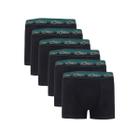 Kit 6 Cuecas Zorba Boxer Max Algodão 702 Preto - XG