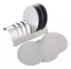 Kit 6 Descanso Redondo 10Cm Copos Inox Anti Derramente