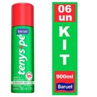 Kit 6 Desodorante Antisséptico Aerossol p Pés Tenys Pé 150ml