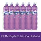 Kit 6 Detergente Líquido Limpol Lavanda 500ml
