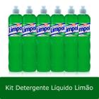 Kit 6 Detergente Líquido Limpol Limao 500ml