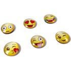 Kit 6 Emoticons Com Imã Humor Para Geledeira Quadro Metálico