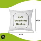 Kit 6 Enchimentos Refil Almofada 60x60 Fibra Siliconada 450g