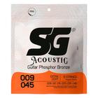 Kit 6 Encordoamento Violão Aço 009 SG Phosphor Bronze 6689