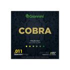 Kit 6 Encordoamento Violão Aço 011 Giannini Cobra 85/15 Geeflk