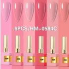 KIT 6 Esmalte Gel Led Uv Zem Nail Gel Soak Off Color Coat 15 ml Uv/Led Novas Cores