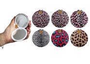 Kit 6 Espelhos de Bolsa Dupla Face com Lente De Aumento Animal Print Luxo