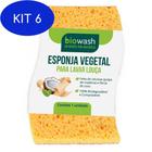 Kit 6 Esponja Vegetal Biowash