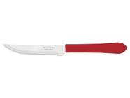 Kit 6 faca para churrasco 4 leme vermelho lamina de aco inox e cabo de polipropileno tramontina