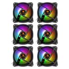 Kit 6 Fan Gamer Led Multicolor Rgb 120x120mm