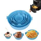 Kit 6 Forma Silicone Antiaderente Reutilizável P/ Airfryer