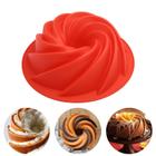 Kit 6 Forminhas Silicone Espiral Torta Cupcake Muffim Mini